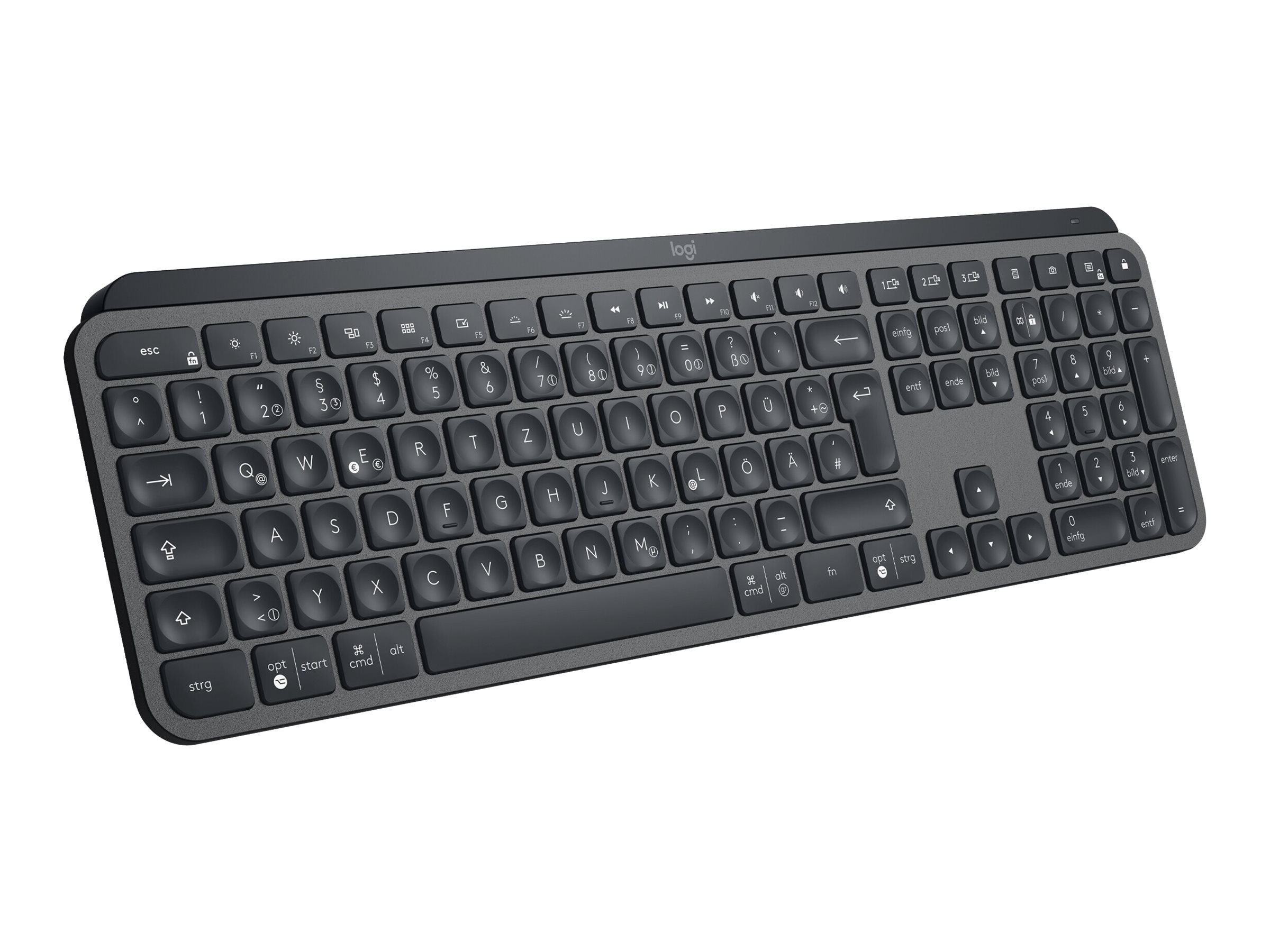 Logitech Tastatur MX Keys Advanced Wireless Illuminated Keyboard | kabellos | grau | Spanisch