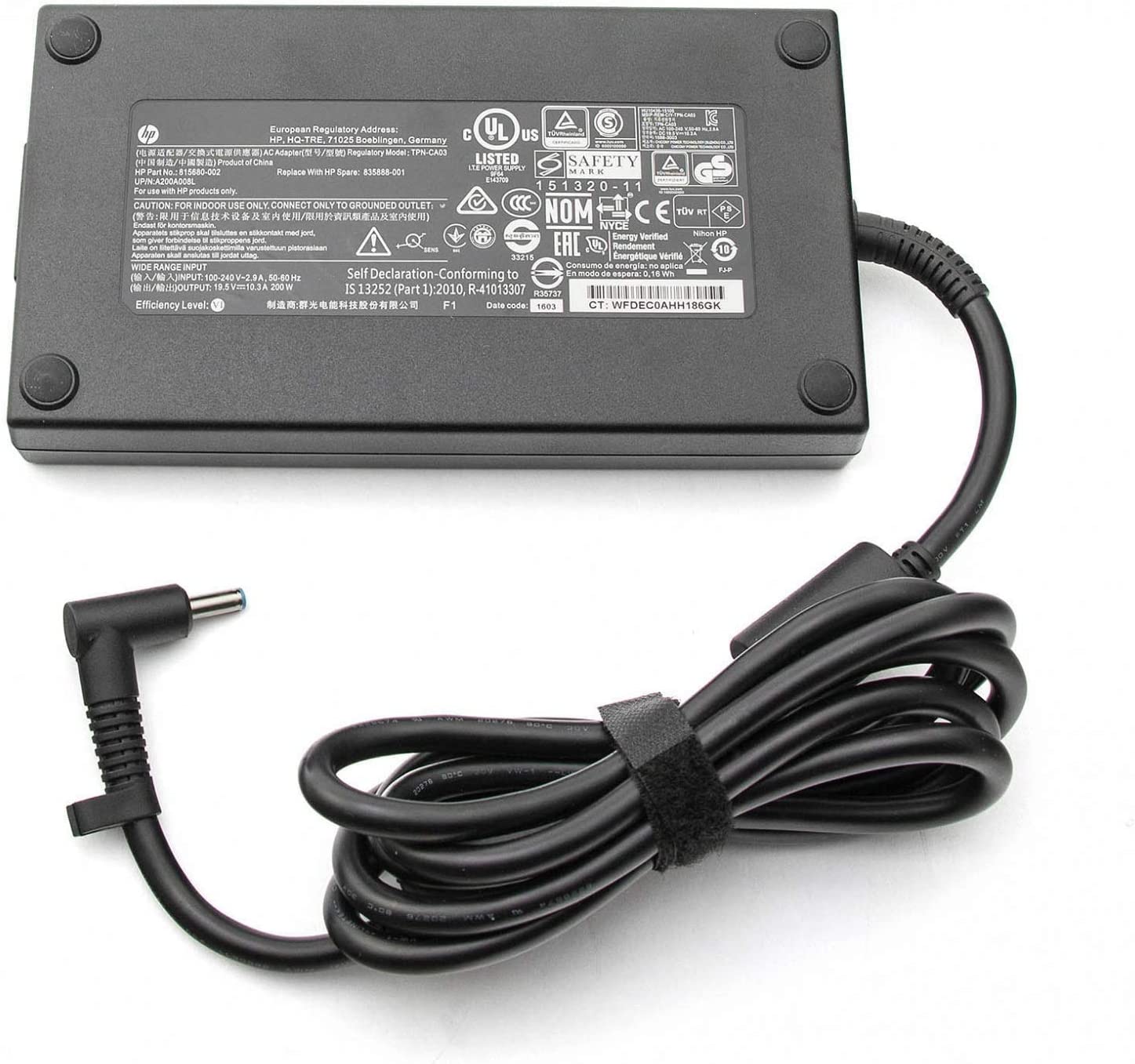 Original HP Netzteil 200 Watt Slim Blue Tip 4.5mm Rundstecker AC Adapter Ladegerät