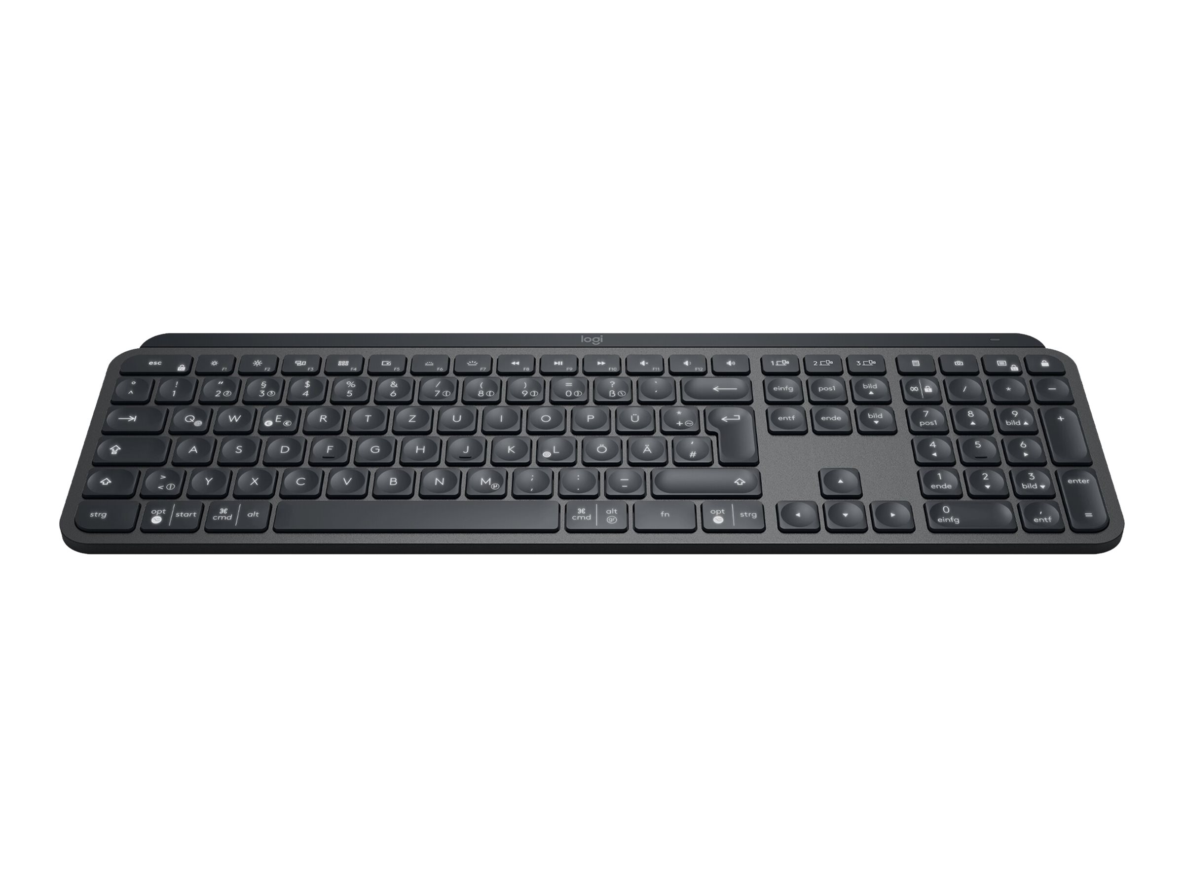 Logitech Tastatur MX Keys Advanced Wireless Illuminated Keyboard | kabellos | grau | Französisch