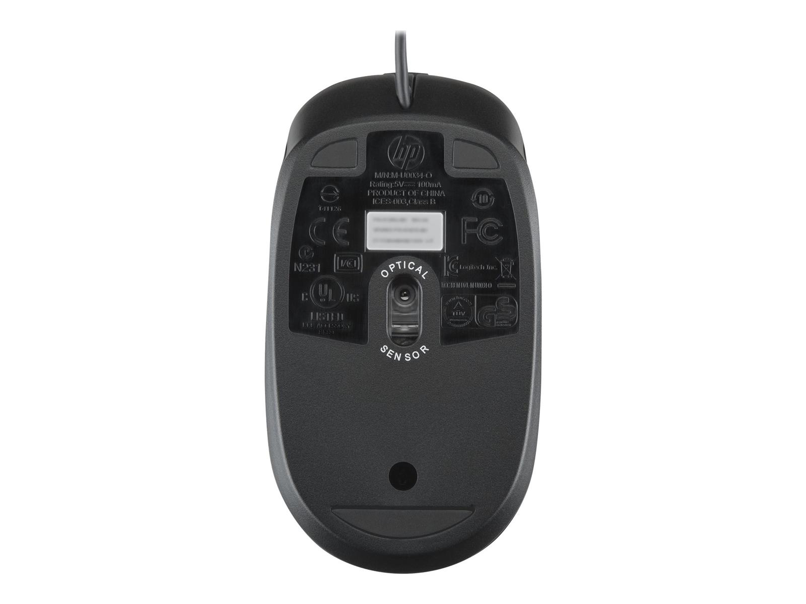HP Maus | optisch | kabelgebunden | schwarz | USB